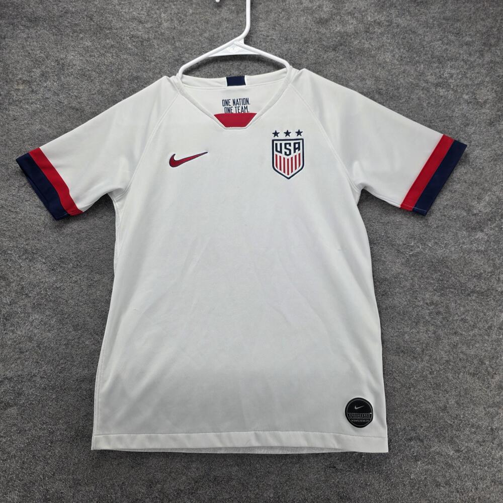 USA Soccer Jersey Womens L White Nike USMNT One Nation One Team SU19 NAC